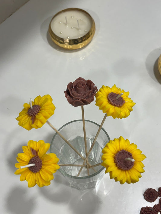 Handmade Flower Candle Bouquets